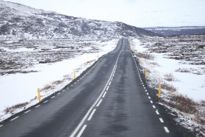 Road with snow.