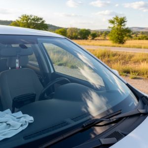 clean car windshield