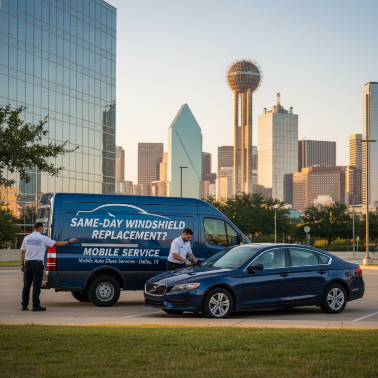 Dallas windshield replacement same day? Mobile auto glass repair service options.