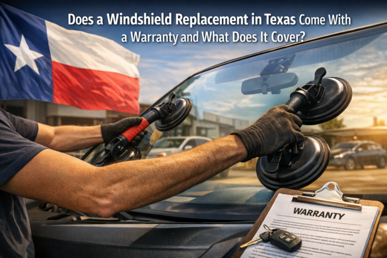 Professional illustration of Does a Windshield Replacement in Texas Come With a Warranty and What Does It Cover?